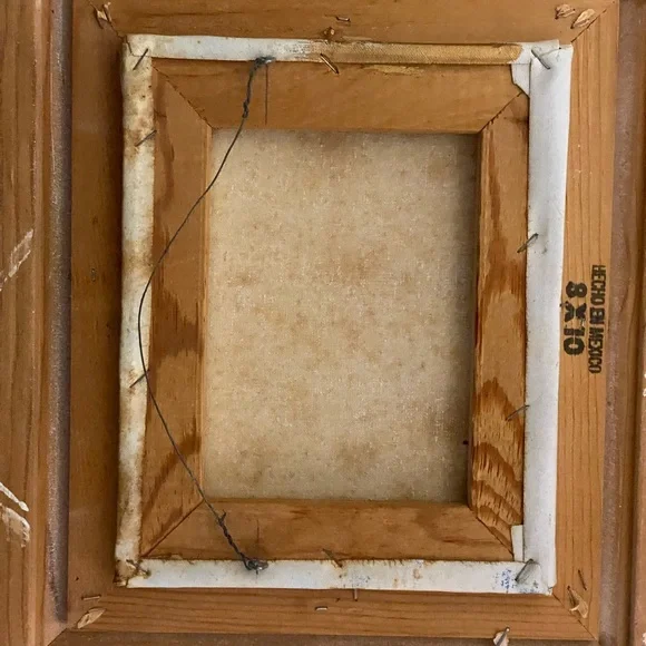 Lighthouse Beach Oil Painting MCM Oil on Canvas 1960s Retro Seagulls N Siebel - Picture 11 of 15